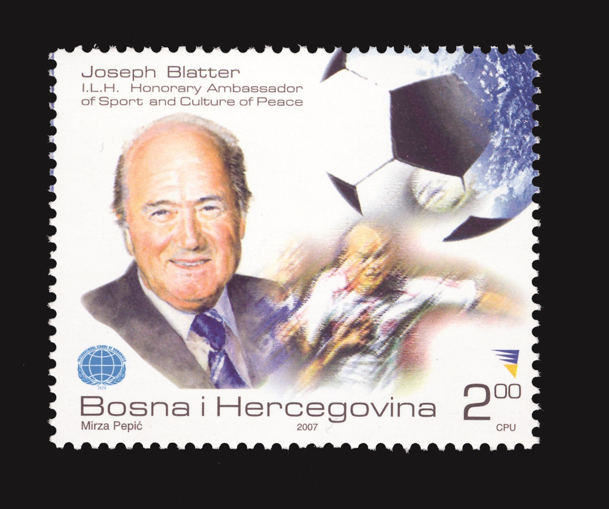 Prigodna poštanska marka “JOSEPH BLATTER '07” 2.00