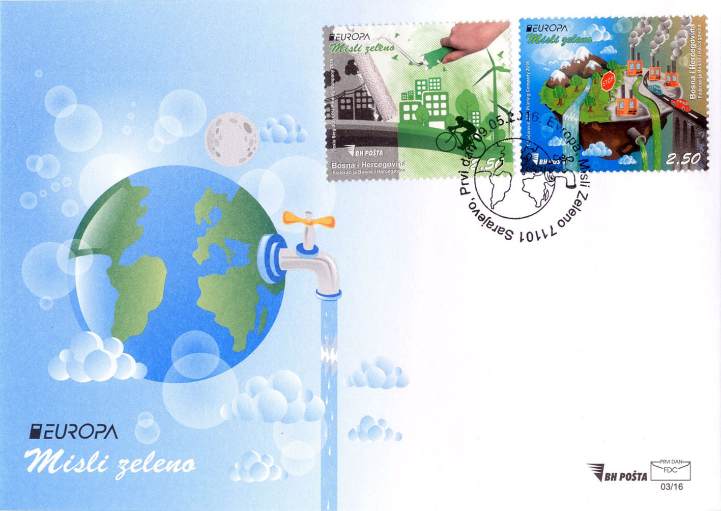 Evropa – Misli zeleno (FDC)
