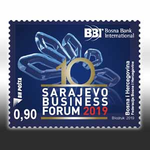 Poštanska Marka U čast 10. Sarajevo Business Foruma
