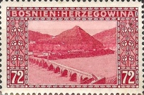 1906. Godine Izlazi Prva Serija Sa Natpisom Na Njemačkom Jeziku “Bosnien-Herzegowina”. Serija Se Sastoji Od šesnaest Maraka Sa Motivima Iz BiH. Autor Serije Je Poznati Austrijski Slikar I Grafičar Koloman Moser. U To Vrijeme Pomenuta Serija Maraka Za Bosnu I Hercegovinu Predstavlja Revoluciju U Filateliji Jer Su Se Do Tada, Pogotovo U Evropi, štampale Samo Marke Sa Grbom Cara Ili Kralja Te Likovima Aktuelnih Vladara.