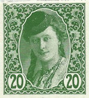 1913. Godine Izlazi Serija Od četiri Marke Sa Likom Djevojke U Narodnoj Bosanskoj Nošnji. Marke Su Korištene Za Frankiranje Novina I Vrijedile Su Do 28. Oktobra 1918. Godine. Kao Većina Novinskih Maraka Iz Tog Vremene Nemaju Nazubljenje Nego Su Rezane Obično Na Poštanskom šalteru. Nakon Završetka Prvog Svjetskog Rata Pojavljuju Se Sa Raznim Oznakama U Kraljevini SHS Kao Marke U Normalnom Poštanskom Prometu.