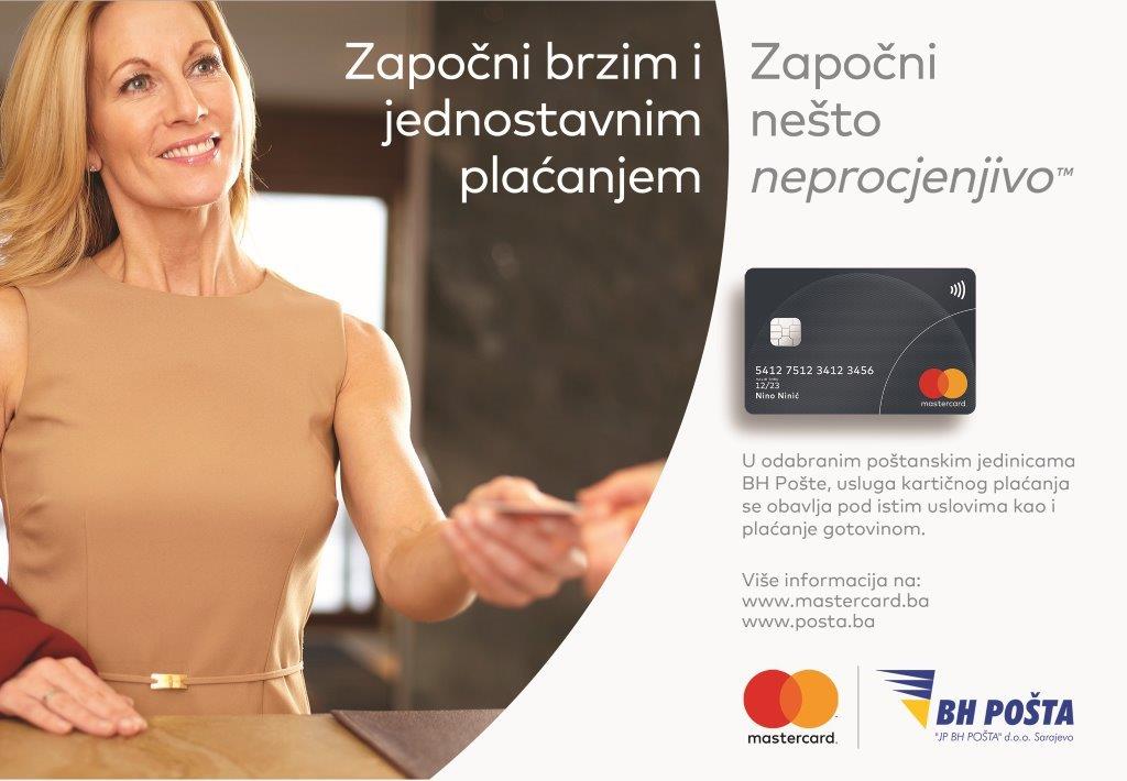 Reklama Mastercard BH Pošta 255×175