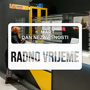 BH Pošta ne radi 1. marta, izmjene u rokovima uručenja brze pošte