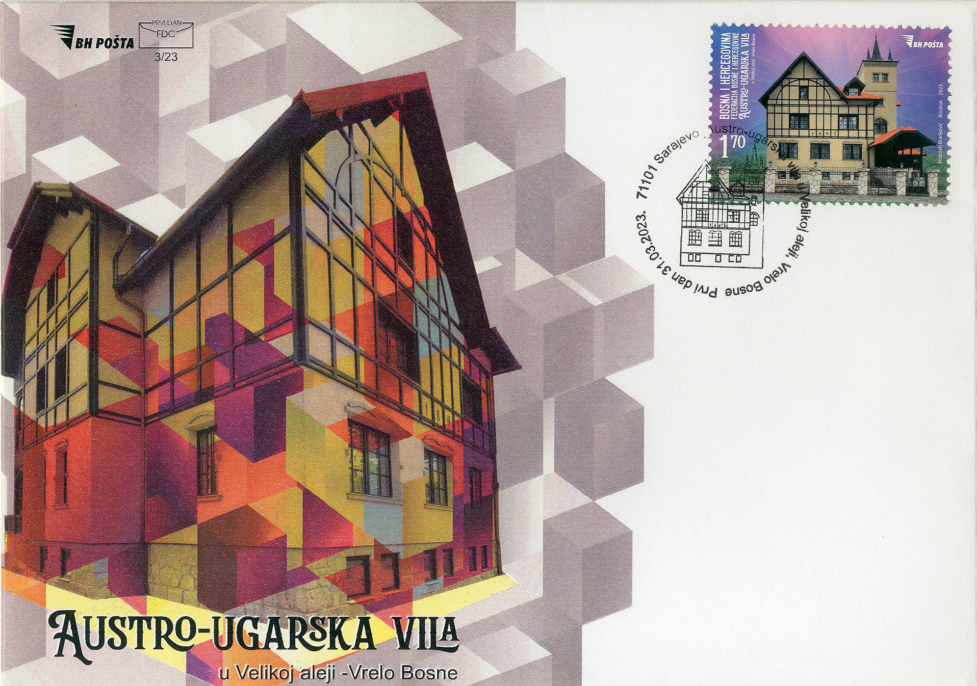 Austrougarska vila u Velikoj aleji -Vrelo Bosne – FDC
