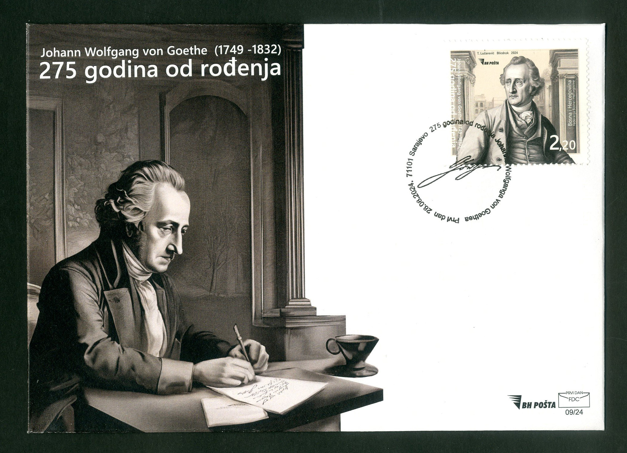 275 godina od rođenja Johanna Wolfganga von Goethea (1749-1832) – FDC