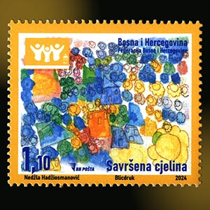 Likovni Rad „Savršena Cjelina” Na Dječijoj Poštanskoj Marki
